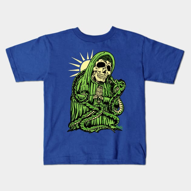 Santa Muerte Kids T-Shirt by miskel